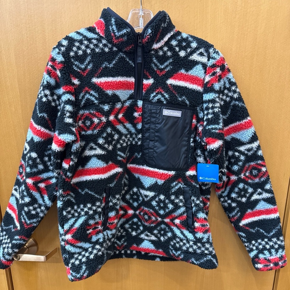 Columbia NWT Women's West Bend Quarter Zip Fleece Pullover Jacket L Western